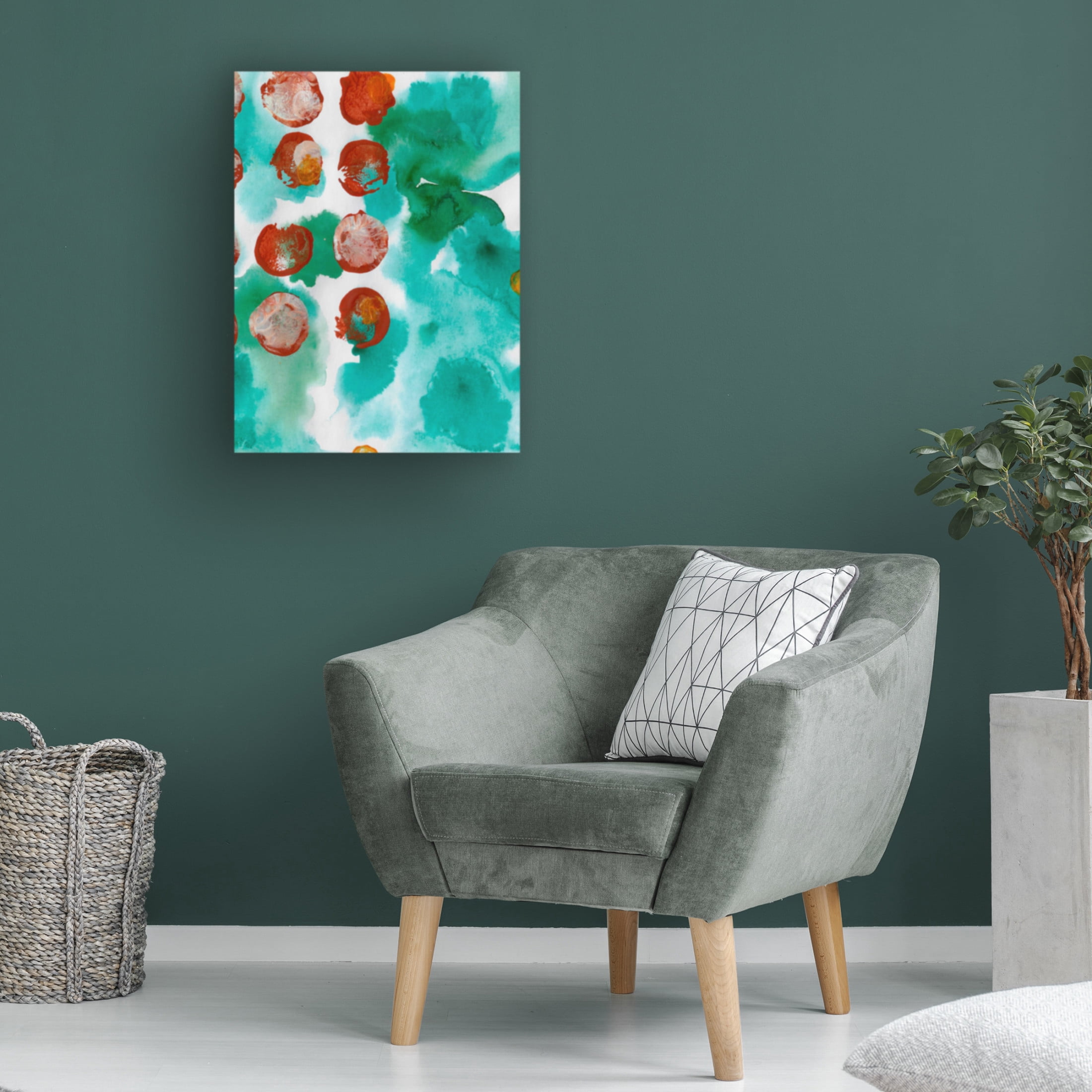 Canvas Wall Art - Maliq 'Dotty 2' Wall Art for Living Room, Bedroom, or Office Décor by Trademark Fine Art - 35 x 47 Inches