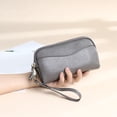 thumbnail image 2 of HAWEE Cellphone Wallet for Women Genuine Leather Clutch Purse Large Capacity Double Zipper Wristlet Wallet for Ladies, 2 of 9