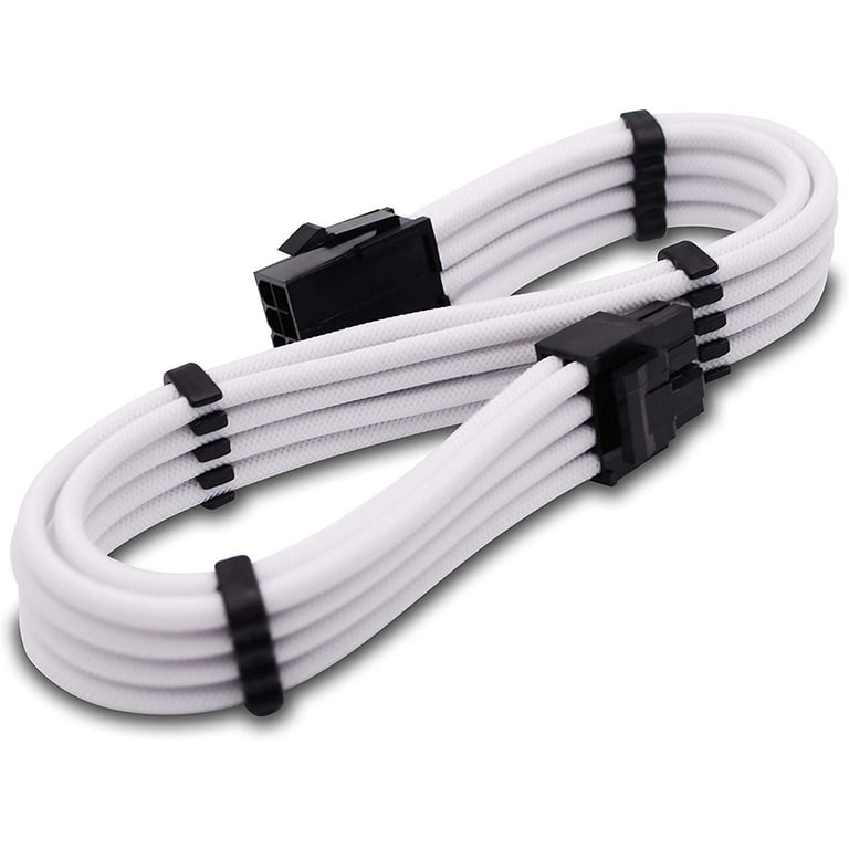 PSU Extension Cable Sleeved Custom Mod PC Power Supply Cable, Soft Nylon  Braided with Comb Kit 24PIN/8PIN to - Walmart.com