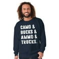 thumbnail image 3 of Camo Bucks Trucks Cute Hunter Son Men's Crewneck Sweatshirt Brisco Brands S, 3 of 6