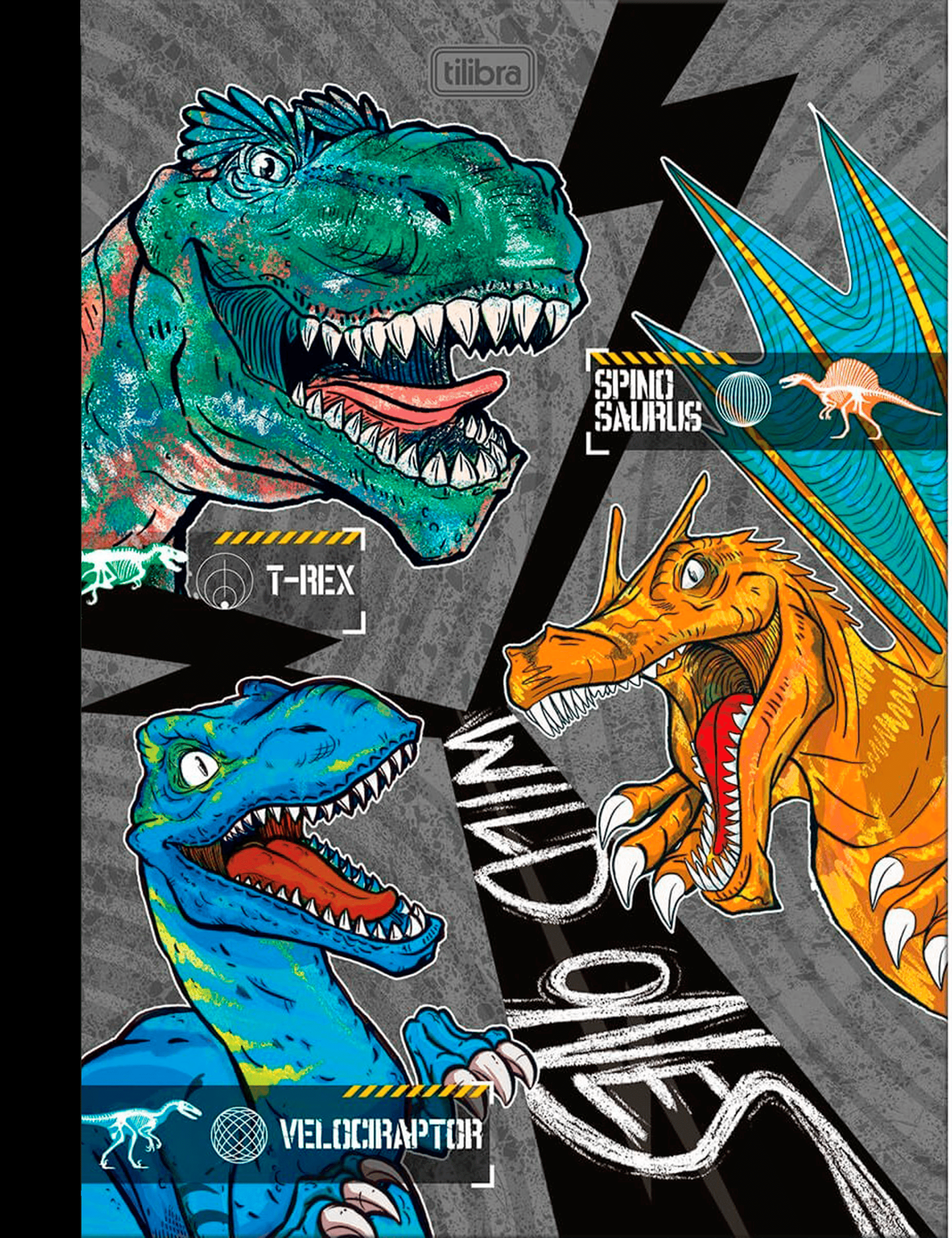 Tilibra Raptor Flex Notebook, Assorted Designs 100 Sheets, 7 1/2 in x 9 3/4 in