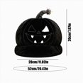thumbnail image 2 of WXFAZCVU Pumpkin Hat Halloween Plush Embroidered Cosplay Party Headwear Trick Treating Accessory for Party One Size, 2 of 4