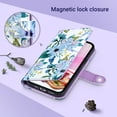 thumbnail image 5 of ULAK Wallet Case for iPhone 14 Pro Max for Women Girls, Kickstand Phone Case with Card Holder for Apple iPhone 14 Pro Max 6.7 inch 2022, Blossom Blue Flora, 5 of 8