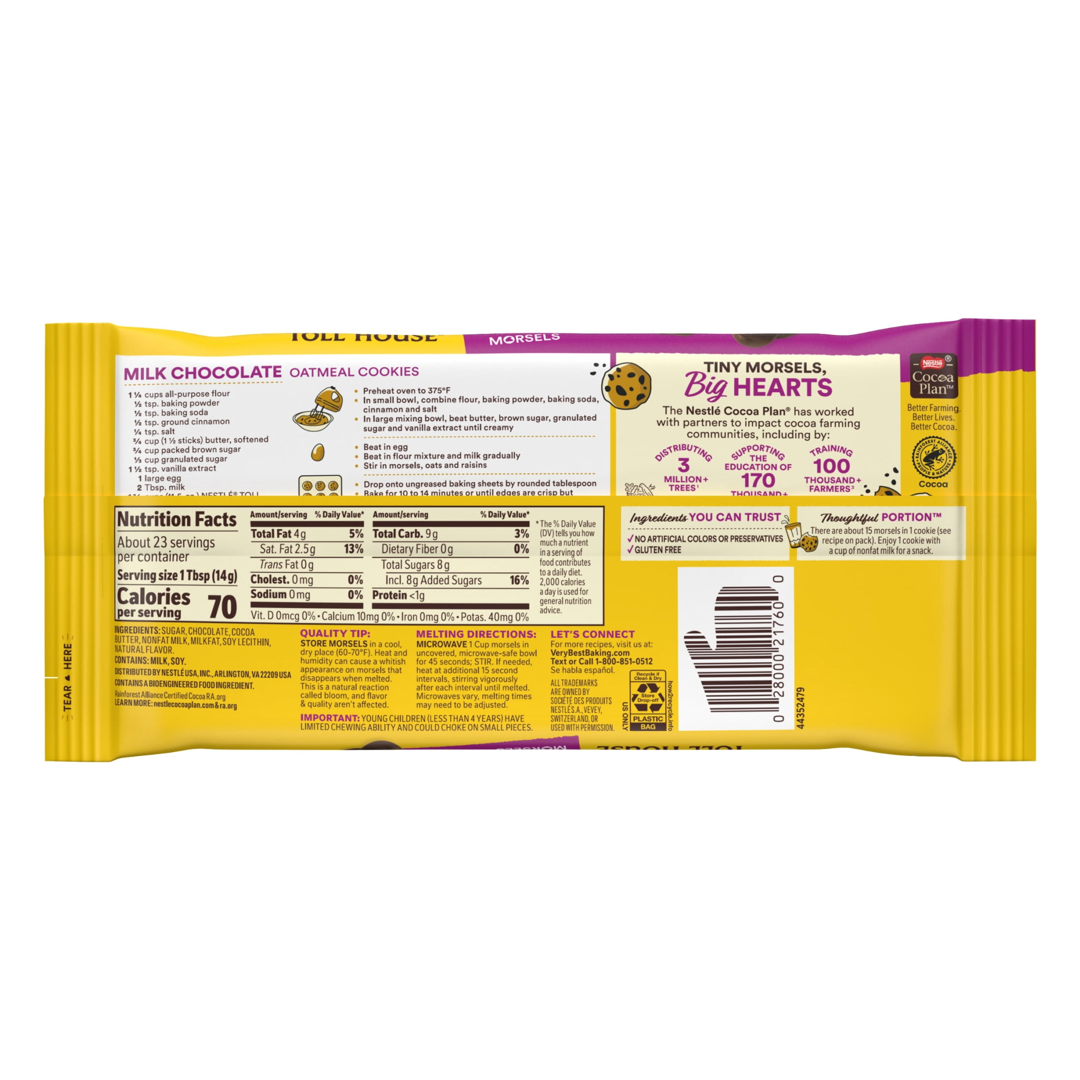 Nestle Toll House Milk Chocolate Regular Baking Chips,  11.5 oz Bag