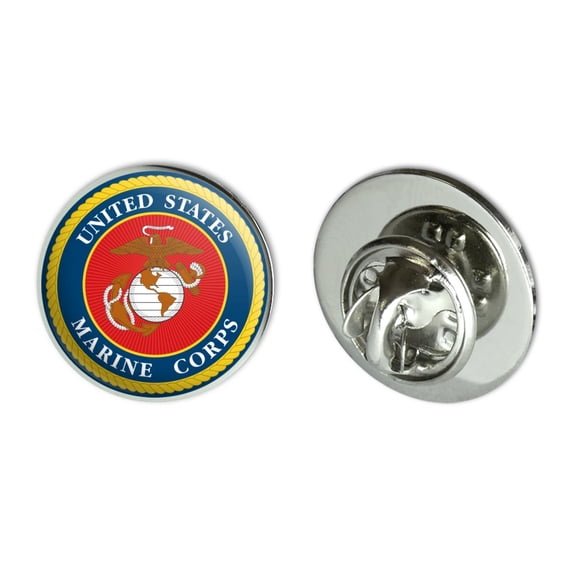 Marines USMC Logo Blue Red Gold Officially Licensed Metal 0.75" Lapel Hat Pin Tie Tack Pinback