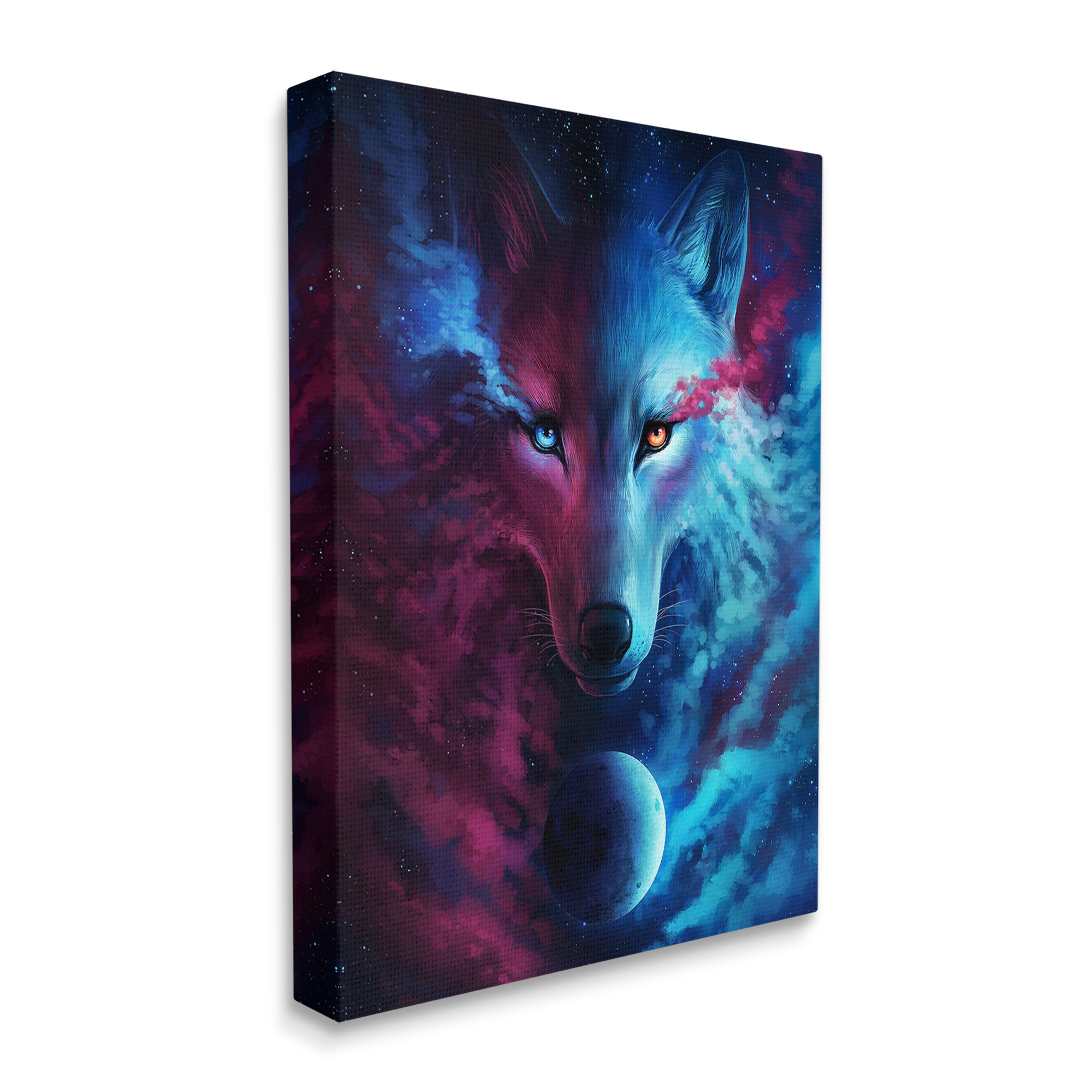 Stupell Industries Ombre Wolf & Clouds Animals & Insects Painting Gallery Wrapped Canvas Art Print Wall Art, 16 x 20