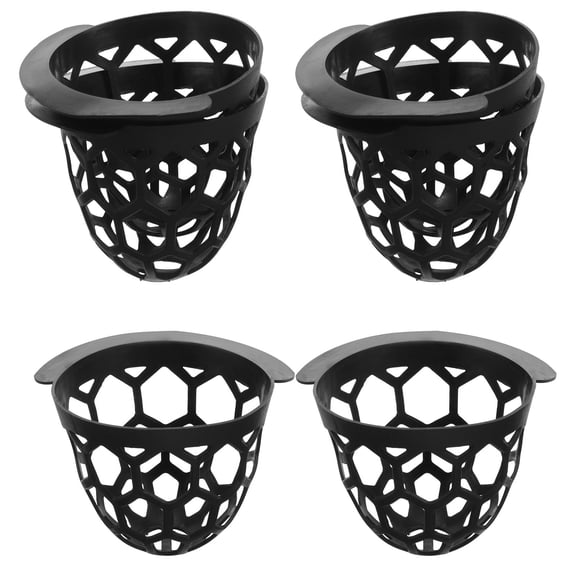 WRITWAA 6Pcs Black Billiard Table Pocket Liners with Sturdy Tpe Storage Net Holder