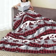 thumbnail image 6 of Fuzoiu Buffalo Plaid Forest Print Ultra-Soft Micro Fleece Blanket,All Seasons Flannel Throw, Lightweight Blanket for Bed, Sofa, Couch, Movie Night, Camping, and Travel-50"x40", 6 of 7