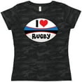 thumbnail image 3 of Inktastic I Love Rugby Sports Ball Women's T-Shirt, 3 of 5