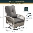 thumbnail image 5 of Outdoor Patio Dining Wicker Swivel Chairs with Cushions 360 Degree Swivel, 5 of 5
