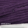 thumbnail image 4 of Deconovo Fluffy Striped Throw Pillow Covers, 18x18 inch with Corn Pattern, Corduroy Cushion Covers for Sofa Couch, 20x20 in, Violet, Set of 2, 4 of 12