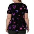 thumbnail image 5 of Fabrcox S-5XL Valentine Day Scrubs for Women Plus Size Love Heart Graphic Holiday Scrubs Top for Women V Neck Short Sleeve Women's Nurse Uniform with Pockets, 5 of 5