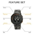 thumbnail image 2 of SKMEI Men's Digital Sports Watch Large Face Waterproof Wrist Watches for Men with Stopwatch Alarm El Noctilucent, 2 of 8