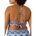 thumbnail image 3 of Juniors' Plus-Size Printed High-Neck Halter Swimsuit Top, 3 of 6