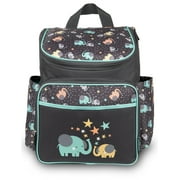 Baby Boom Elephant Print Top Zip Back Pack Unisex Diaper Bag