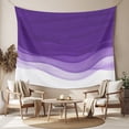 thumbnail image 2 of Purple Waves Tapestry for Bedroom Wall Hanging Tapestry, Ombre Abstract Art Gradient Modern Ceiling Backdrop Tapestries Poster Blanket Wall Decor for Teens Room Living Room Dorm 39" x 59", 2 of 8