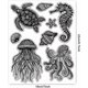 thumbnail image 2 of Sello de goma con temática de vida marina, 18 x 22 cm, sello de EVA para relieve, sellos de goma, 2 of 9