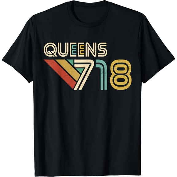 t-shirt Queens 718 New York City State Vintage Queens Area Code T-Shirt mens t shirt,black,women,funny,misfits,men,journey