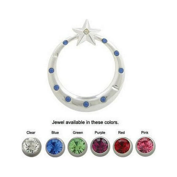 Star Design Nipple Shield with CZ Gems - 6 Colors Available