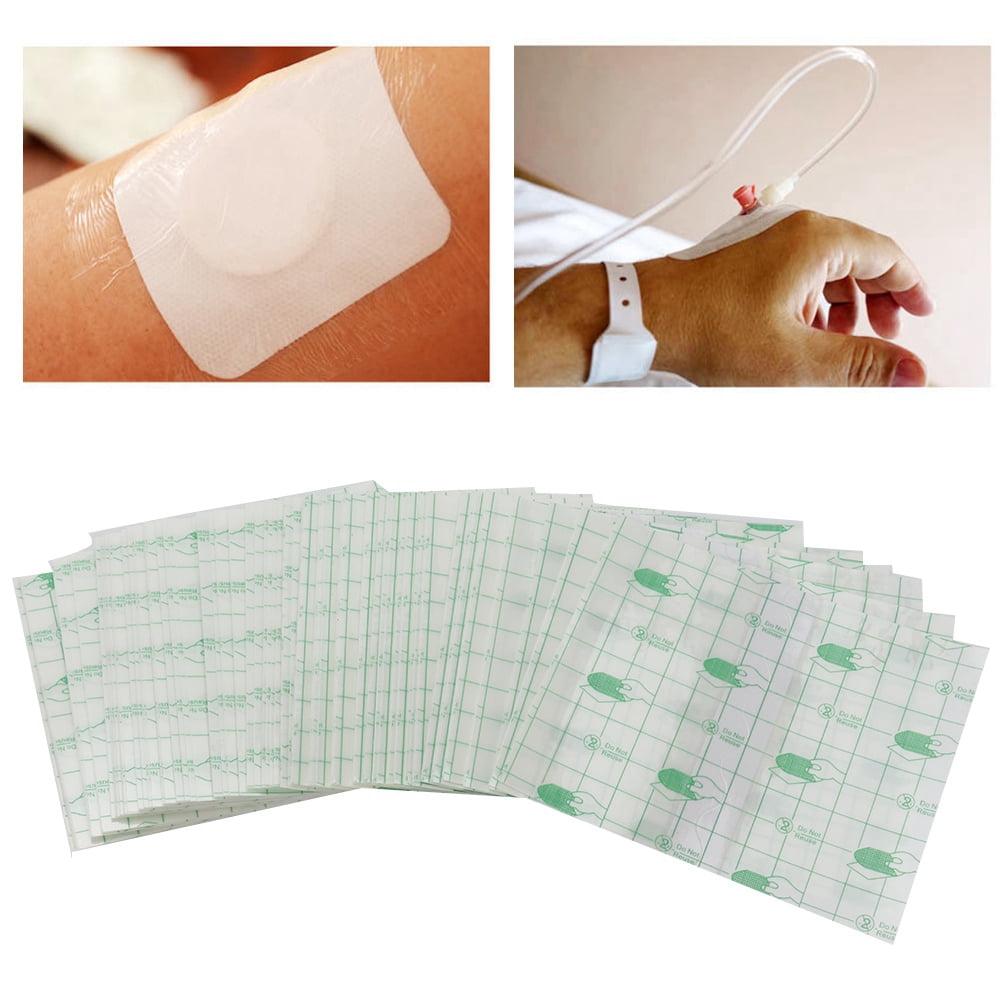 100pcs Waterproof Bandage Roll, Waterproof Adhesive Tape PU Film Anti-allergic Wound Fixation, Transparent Waterproof Adhesive Tape PU Film Anti-allergic Wound Fixation Tape