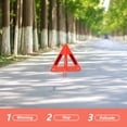 thumbnail image 2 of LIFKOME 1ensemble Triangle d'Avertissement Réfléchissant en Plastique Rouge pour Urgence Routière et Panne de Véhicule, 2 of 7