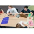 thumbnail image 2 of Early Childhood Resources ELR14120P6X14-OKBKTS 36 x 72 in. Half Moon Activity Table with Toddler Legs & 6 x 14 in. Stack Chairs&#44; Swivel Glides - Oak & Black, 2 of 2