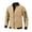 Khaki, variant on BXINGOHAI bomber jackets for men big and tall zip pockets jacket full zip solid Stand Collar jackets outdoor Baseball Uniform shirts Black,XXXL