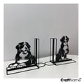 thumbnail image 2 of Craftnamesign Custom Bernese Mountain Dog Metal Bookends, Bookshelf Decor, Book Stand, 2 of 3