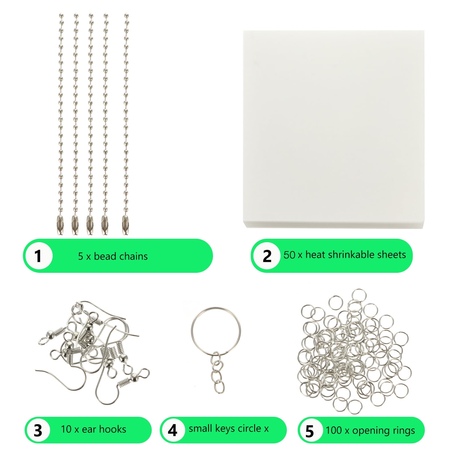 unbranded 2 Sets Heat Shrink Sheets Set Funny Art Shrink Sheets for Handmade Jewelry