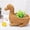 Brown, variant on Oggfader Brown Dog Shaped Storage Basket - Plastic Home Decor Organizer for Snacks, Fruits, Small Items