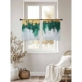 thumbnail image 3 of Impressionist Sheer Curtains 54 Inches Long 2 Panels Gold Green Gary Oil Painting Color Block Light Filtering Semi Sheer Window Curtains Drapes for Bedroom Living Room 52"x54", 3 of 7