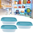 thumbnail image 3 of CAJA DE ALMACENAMIENTO, contenedores para alimentos ven 3pcs azul para -20 grados centsius ~ 100 grados centsius para el hogar, 3 of 7