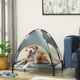 thumbnail image 3 of GVN Elevated Dog Bed with Removable Canopy, Outdoor Dog Cot with UV Protection Canopy Shade, Gray, 3 of 10