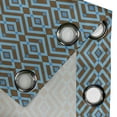 thumbnail image 5 of Ambesonne Geometric Grommet Curtain, Nested Square Pattern, 50" x 54", Brown and Sky Blue, 5 of 6