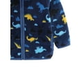 thumbnail image 5 of WIBACKER Toddler Kids Polar Fleece Warm Jacket Baby Boys Autumn Winter Zip Coat Stand Collar Outerwear - Dinosaur, 5 of 7