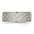 thumbnail image 3 of Titanium Satin and Polished Checkered 8mm Band, 3 of 6