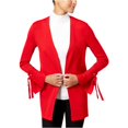 thumbnail image 1 of INC suéter tipo cárdigan con adornos y puños anudados para mujer, rojo, mediano I-N-C  Cárdigan, 1 of 1
