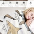 thumbnail image 3 of BCIIG Sharks Pacific Coast Species Warm Lightweight Blanket Soft Fleece Throw Blanket for All Seasons 3 Sizes Sofa Decor Cow Gifts Plush Blankets 50x60in, 3 of 6