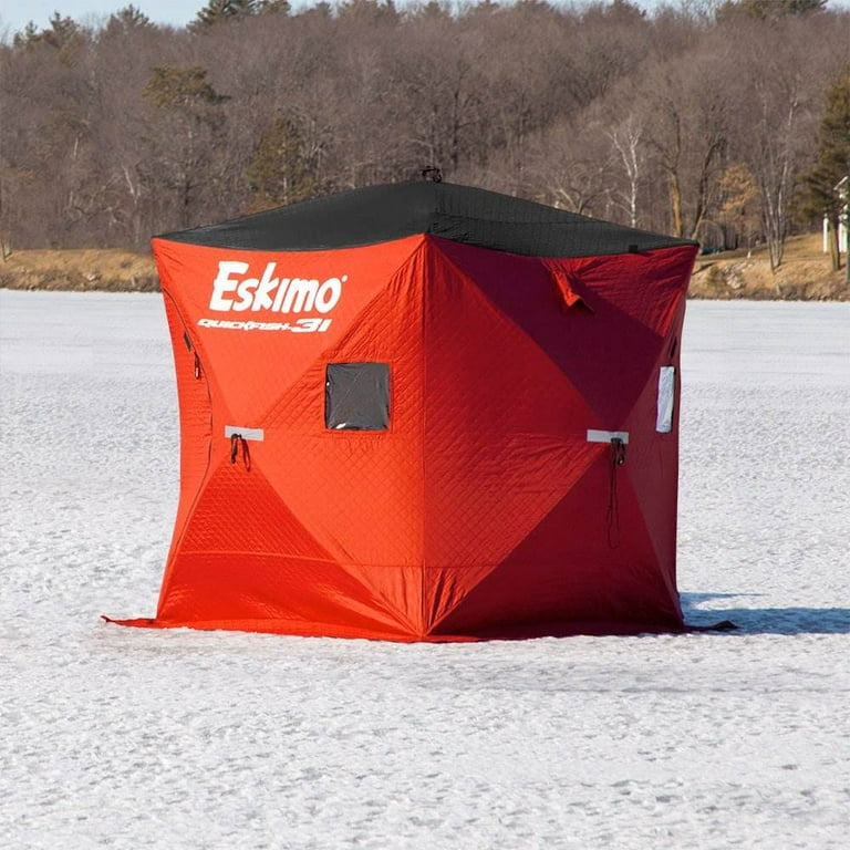 Eskimo Insulated 3-Person Pop Up Ice Fishing Shanty Shack Shelter Hut (2  Pack) 