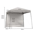 thumbnail image 3 of Costway Carpa 3 x 3 m con Patas Inclinadas Pared Lateral Desmontable Glorieta Plegable Altura Regulable con Sistema Central Bolso Gris, 3 of 10