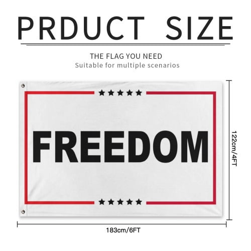 Freedom Flag 4x6 Ft Double Sided American Flags for Outside Freedom Flags Banner for House Garden Yard Home Patio Decoration Outdoor Indoor Display