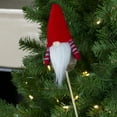 thumbnail image 2 of Northlight 11.5" Tiny Gray Faux Fur Santa Gnome with Red Hat and Striped Arms on a Stick Christmas, 2 of 4