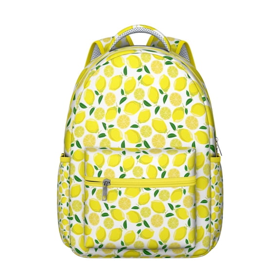 Citrus Lemon Backpack - Roomy College Rucksack with Padded Laptop Sleeve, Fashionable Bookbag for High School Students, Lightweight Durable Design, Great Gift for Campus Life
