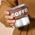 thumbnail image 3 of Pnellth 400ML Coffee Cup Stainless Steel Thermal Mug Portable Leakproof Insulated Cup with Elastic Sleeve for Home Office Car, 3 of 7