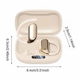 thumbnail image 3 of Auriculares colgantes Bluetooth 5.4 | Diseño ligero de oído abierto | Sonido estéreo panorámico | Baja latencia | Batería de alta duración 6H | Carga tipo C | Beige | Paquete de 2, 3 of 6