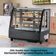 thumbnail image 3 of Kselythan Refrigerated Display Case, 3.5 Cu.Ft Countertop Pastry Display Case Commercial Display Refrigerator with Rear Sliding Door and  2 Adjustable Shelves, 3 of 6