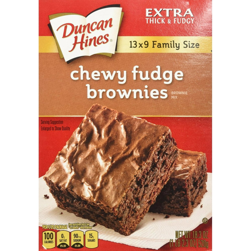 12 PACKS Duncan Hines Chewy Fudge Brownies 18.3oz Family Size 2