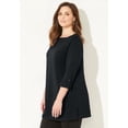 thumbnail image 3 of Catherines Women's Plus Size Suprema Boatneck Tunic Top, 3 of 4