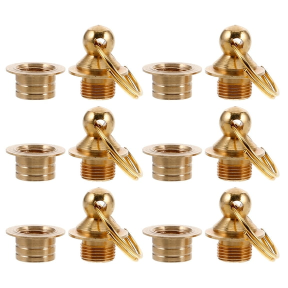 6pcs Fitting Gourd Brass Plugs Gourd Storage Bottle Brass Covers Replacements Gourd Brass Parts Traditional Gourd Stoppers Artistic Gourd Lids