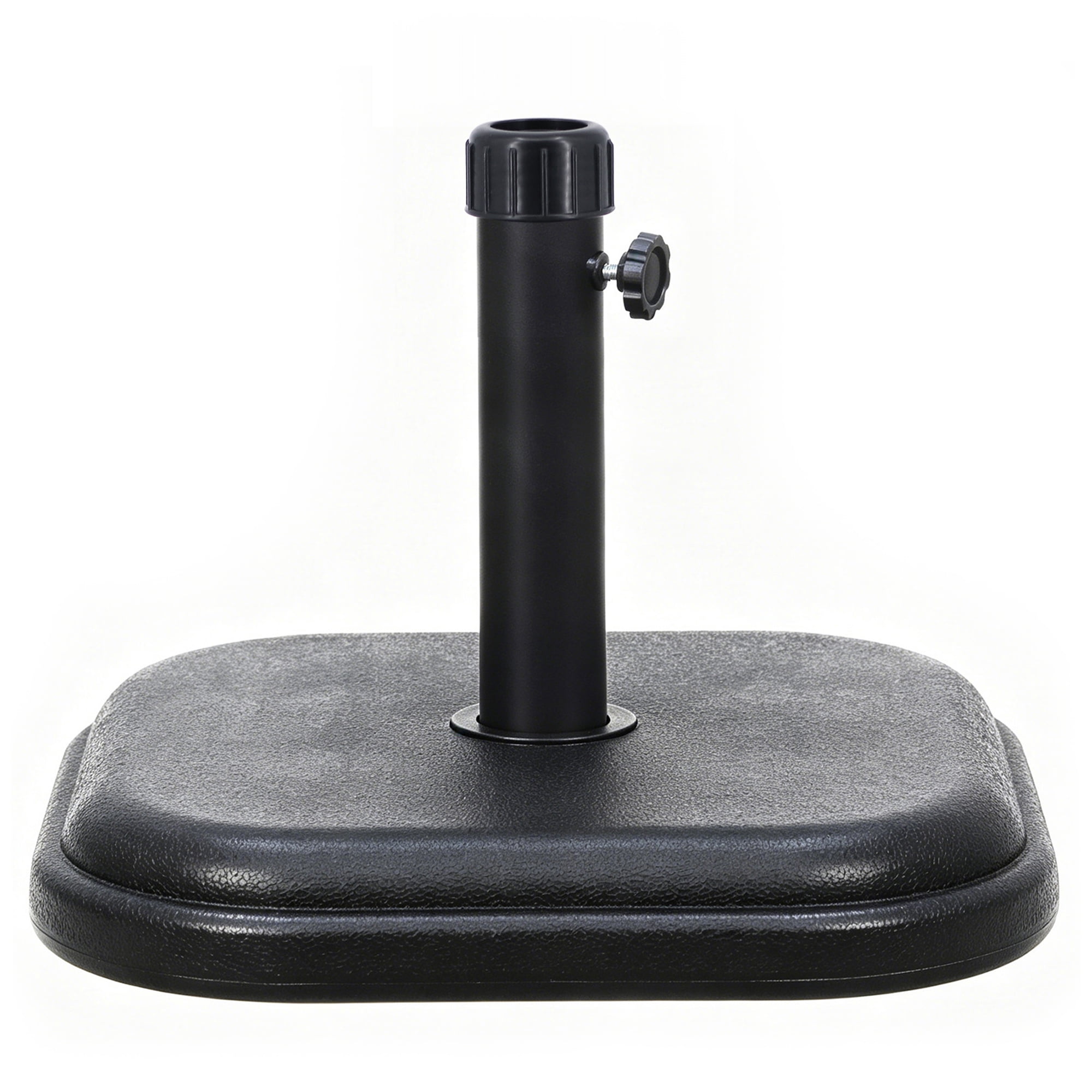 Kool 24 lb. Square Patio Umbrella Base Outdoor Umbrella Stand For Use With Patio Table in Black